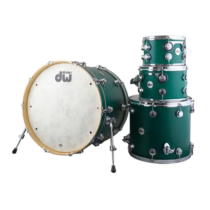 DW Collectors Maple 333 – Teal Satin Oil with Chrome Hardware: 10/12/16/22