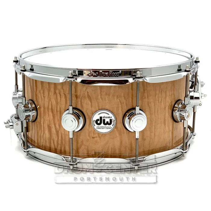 DW Collectors Maple/Purple Core Snare Drum 14×6.5 Natural Super Curl