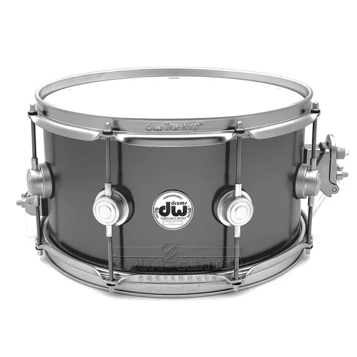 DW Collectors Series Satin Black Brass Snare Drum 13×7 w/Satin Chrome Hardware
