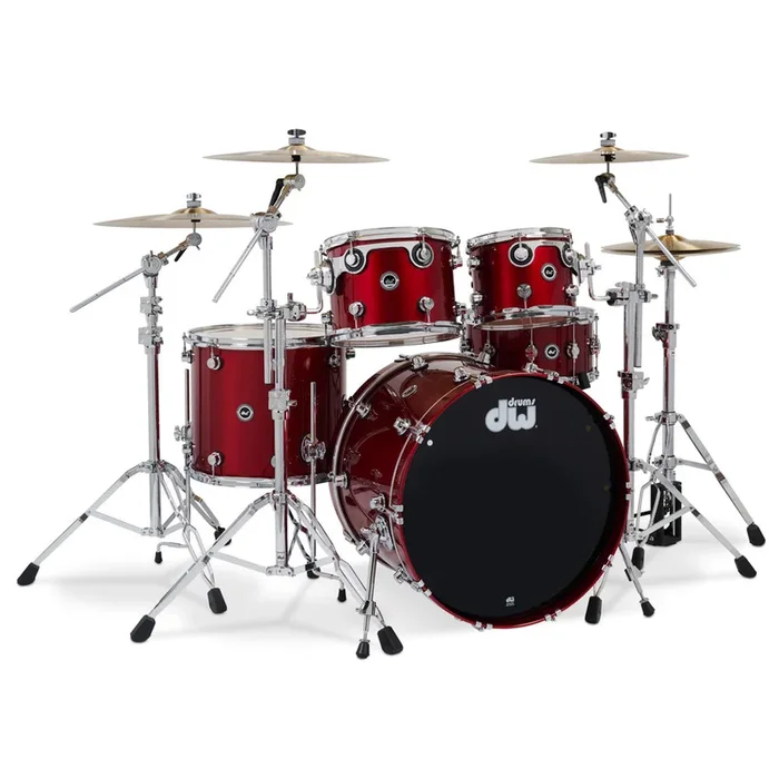 DW DWe 5-Piece Complete Bundle Kit – Black Cherry Metallic