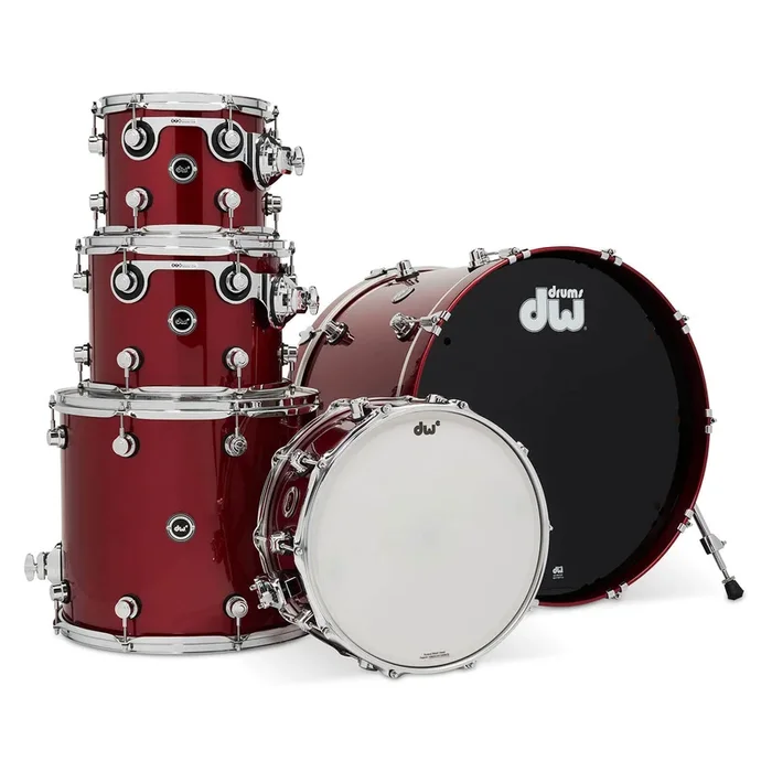 DW DWe 5pc Electronic/Acoustic Drum Shell Pack Black Cherry Metallic