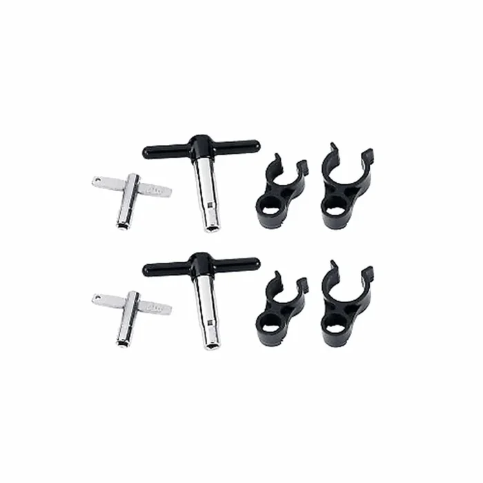 DW Hi-Torque Steel Drum Key & Standard Key w/Clip Holder (2 Pack Bundle)