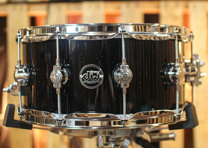 DW Performance Black Mirra Snare Drum – 6.5×14