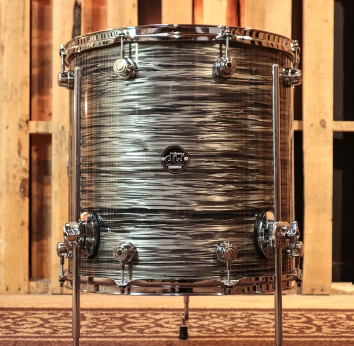 DW Performance Pewter Oyster Floor Tom – 16×16