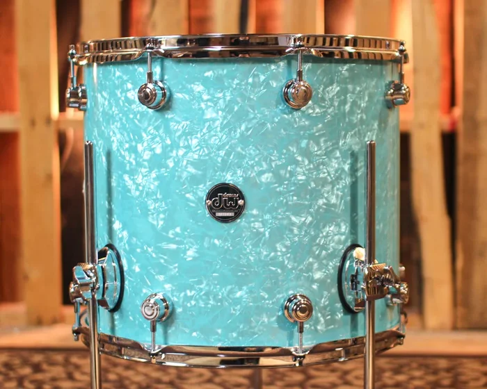 DW Performance Seafoam Marine Floor Tom – 14×16
