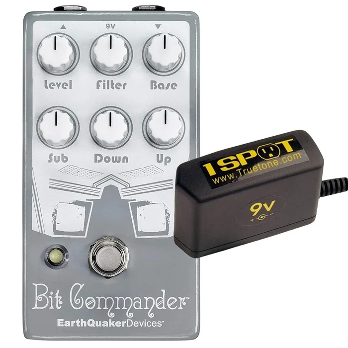 Earthquaker Devices Bit Commander Guitar Synth v2 Bundle w/ Truetone 1 Spot Space Saving 9v Adapter