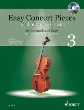 Easy Concert Pieces Volume 3 for Cello and Piano with CD (Schott)