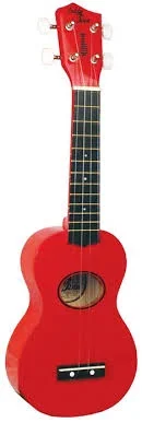 Eddie Finn EF-MN-RD Minnow Ukelele with Bag – Red Gloss