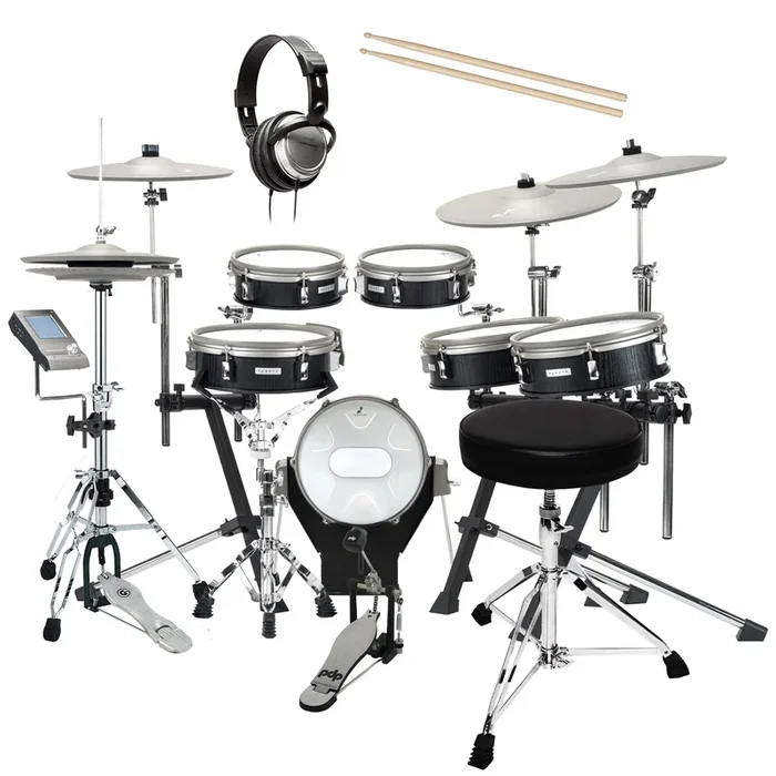 EFNOTE 3X Electronic Drum Set – Black Oak DRUM ESSENTIALS BUNDLE