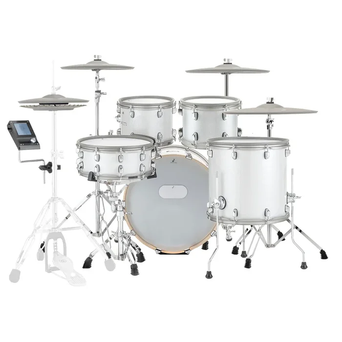 EFNOTE 7 Electronic Drum Set – White Sparkle EXPANDED