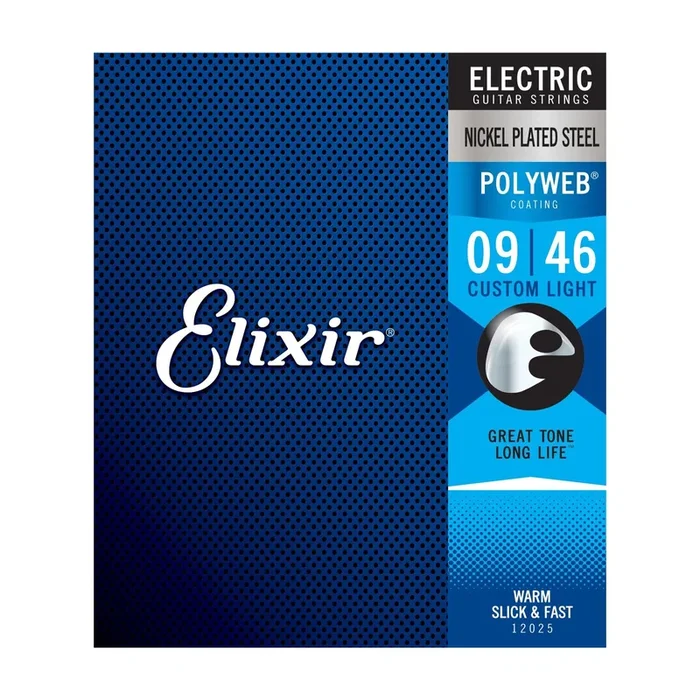 Elixir 12025 Polyweb Custom Light 9-42 Coated Electric Guitar Strings