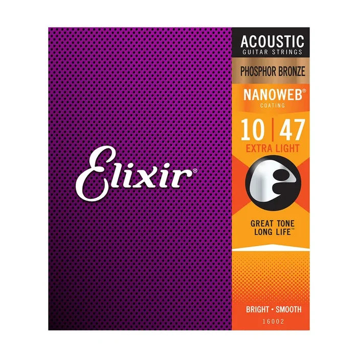 Elixir 16002 Nanoweb Phosphor Bronze Extra Light 10-47