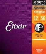 Elixir Strings Phosphor Bronze Acoustic Guitar Strings w NANOWEB Coating, Light/Medium (.012-.056)