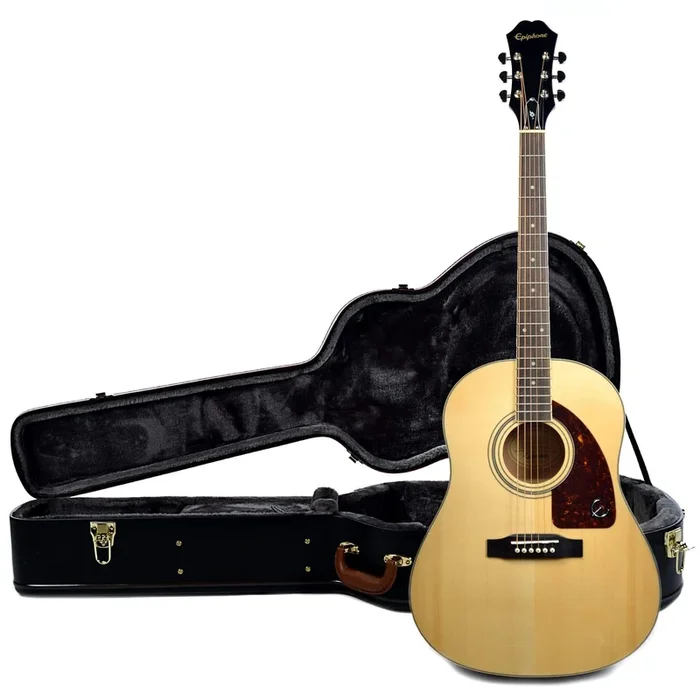 Epiphone AJ-220S Acoustic Natural NH and Epiphone Hardshell Case Bundle