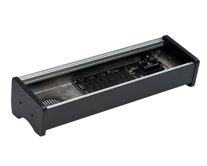 Erica Synths 84HP skiff case with integrated PSU: black side panels