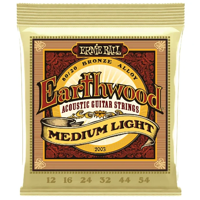 Ernie Ball 2003 Earthwood Acoustic Guitar Strings – Medium Light
