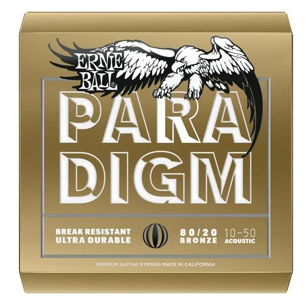 Ernie Ball 2090 Paradigm Ex Light 80/20 Bronze Acoustic Guitar Strings – 10-50