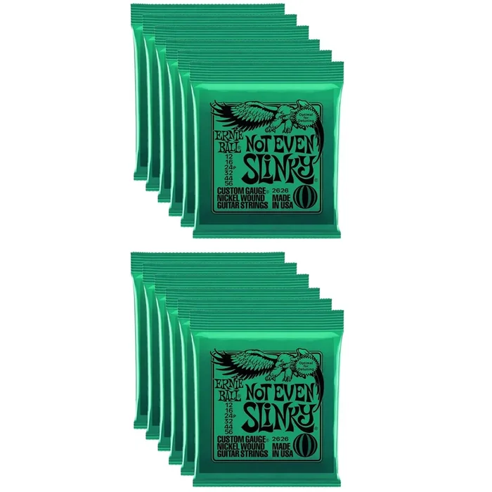 Ernie Ball 2626 Not Even Slinky 12-56 (12 Pack Bundle)