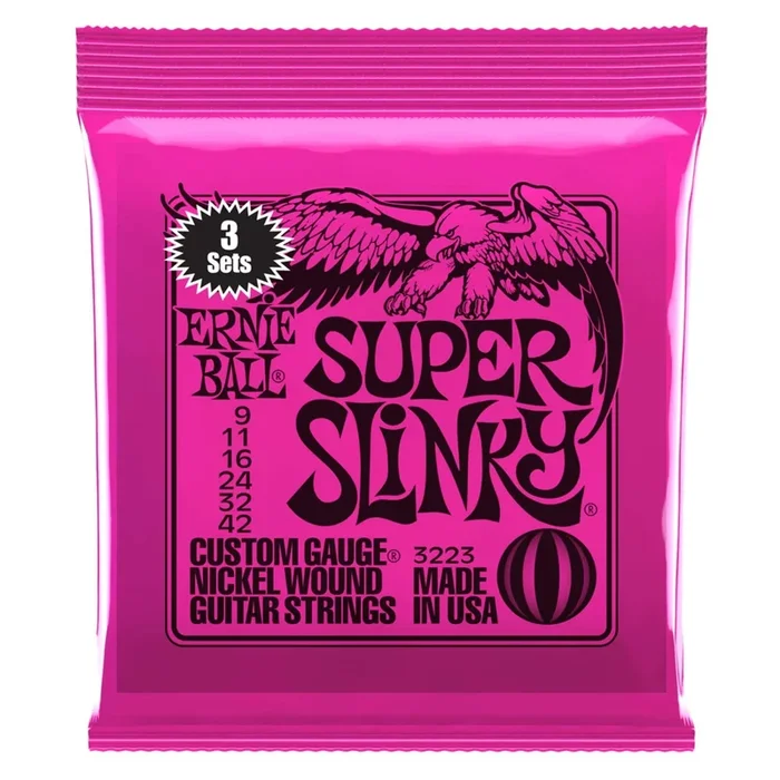 Ernie Ball 3223 Super Slinky Nickel Wound Sets 09-42 3-Pack