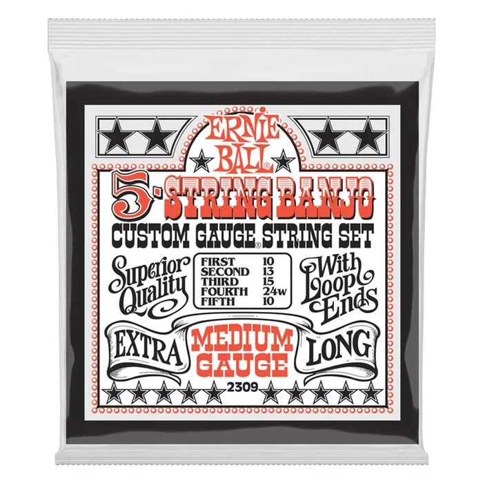 Ernie Ball 5 String Banjo – Medium Gauge | Strings | P02309