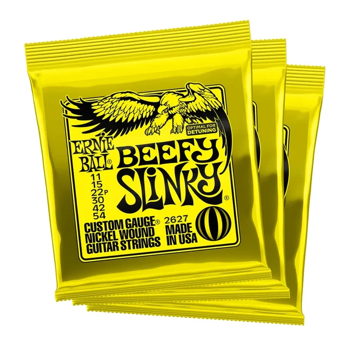 Ernie Ball Beefy Slinky Nckl Wnd Elec Gtr Strings 3Pk 11-54