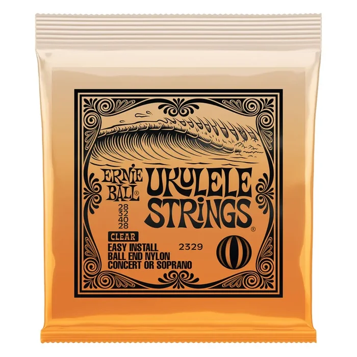 Ernie Ball Concert Nylon Ball End Ukulele Strings, Clear