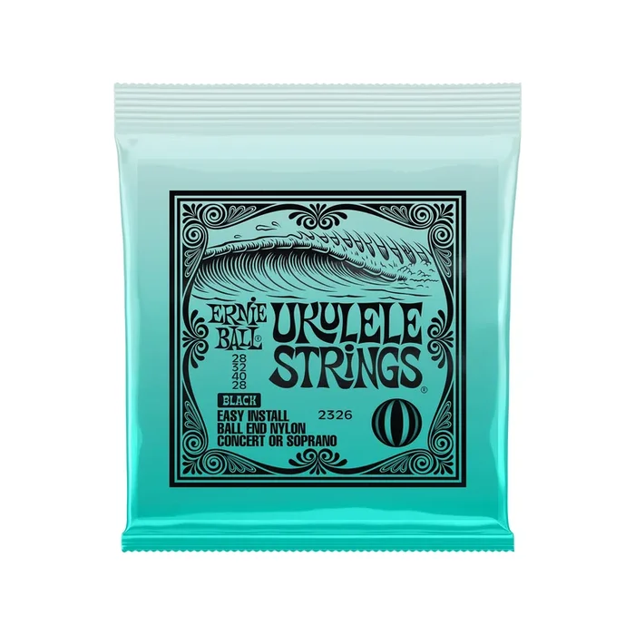 Ernie Ball Concert/Soprano Nylon Ball-End Ukulele Strings – Black