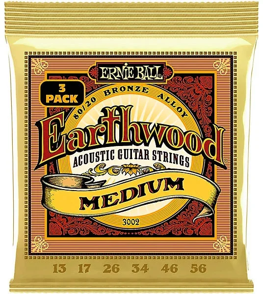 Ernie Ball Earthwood 3002 13-56 3-pack Acoustic Strings