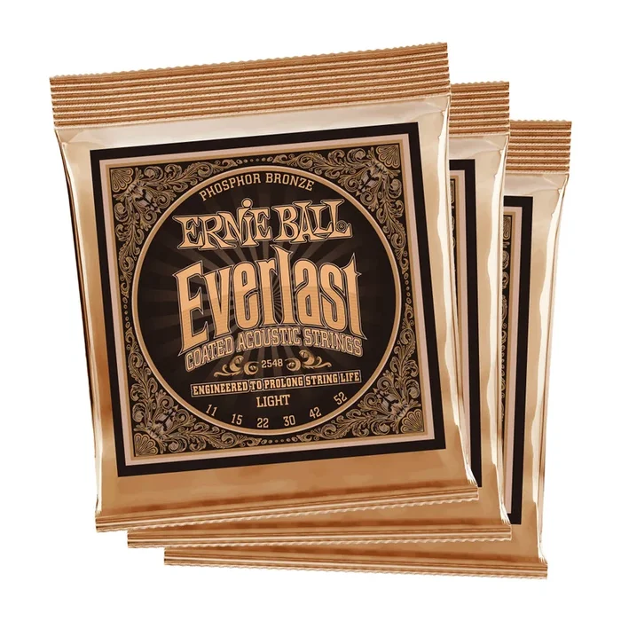 Ernie Ball Earthwood Light Phos Brnz Ac Gtr Strings 3 Pk 11 52
