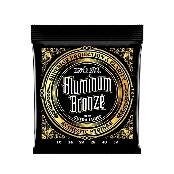 Ernie Ball Extra Light Aluminum Bronze Acoustic Guitar Strings – 10-50 Gauge