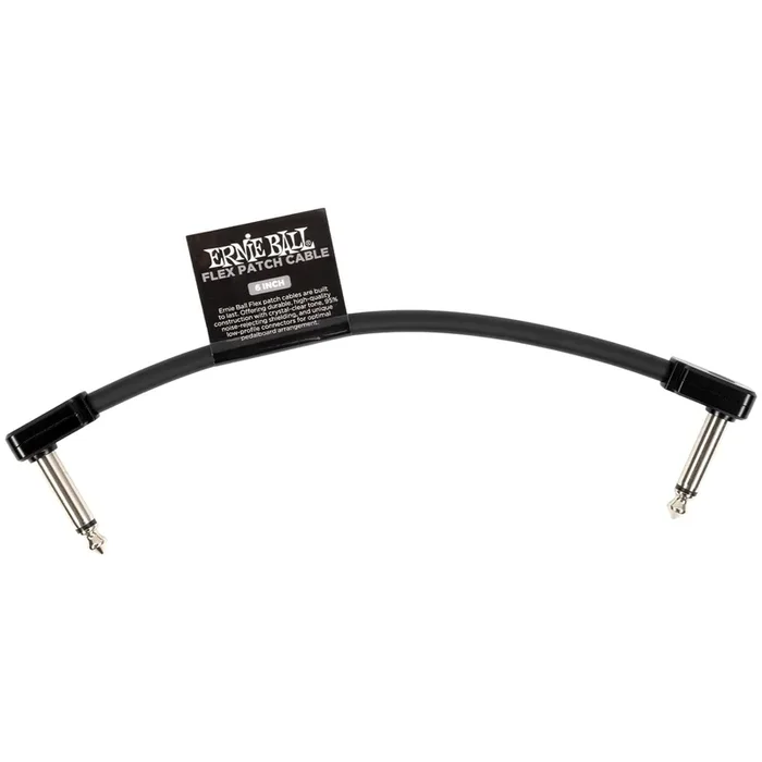 Ernie Ball Flex Patch Cable 6in – Black – Single