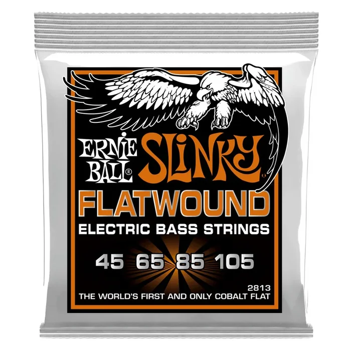 Ernie Ball Hybrid Slinky Cobalt Flatwound Electric Bass Strings 45-105 Gauge