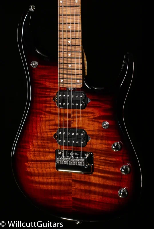 Ernie Ball Music Man JP15 Piezo Tiger Eye Flame Top (417)