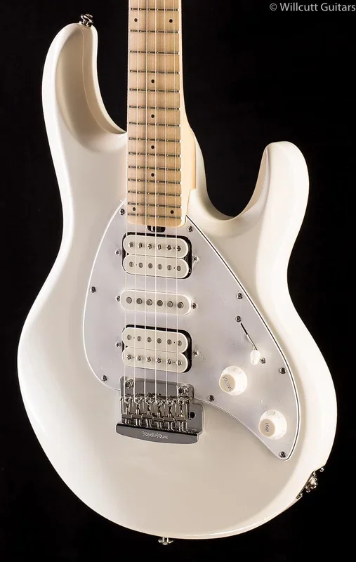 Ernie Ball Music Man Silhouette Trem White, Maple