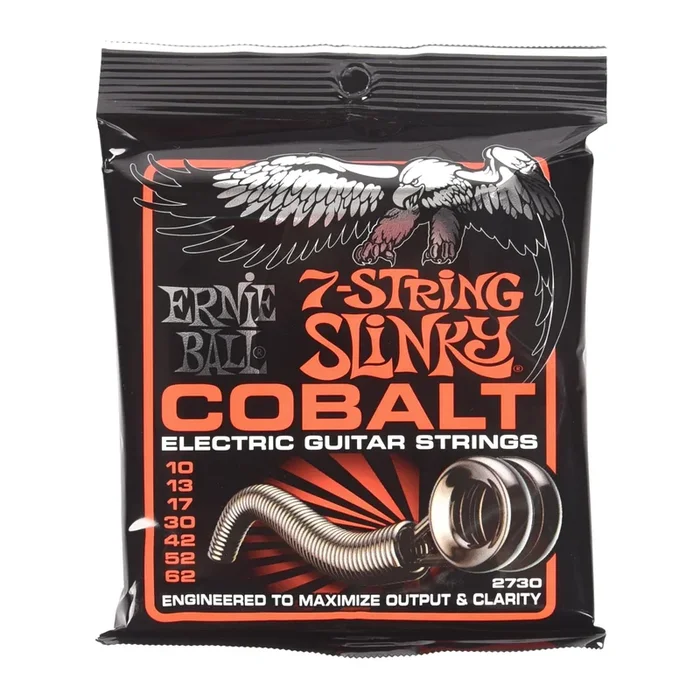 Ernie Ball Skinny Top Heavy Bottom Slinky 7-String Cobalt Electric Guitar Strings 10-62