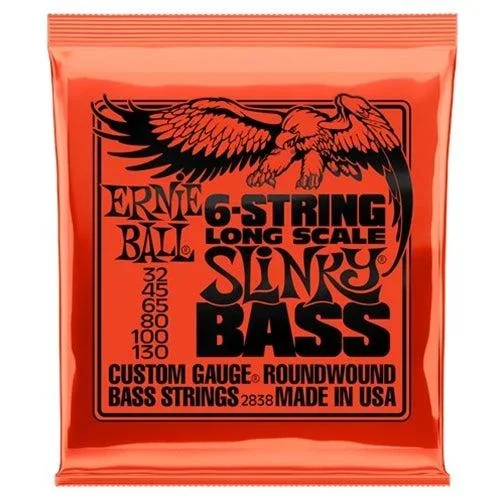 Ernie Ball Slinky Series Bass Guitar Strings | 6-String Long Scale Slinky