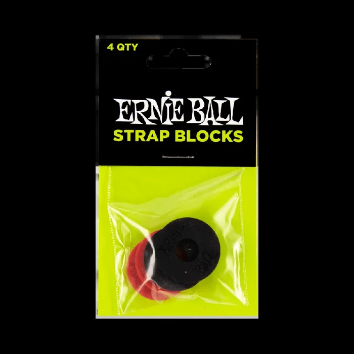 Ernie Ball Strap Blocks Strap Locks – Black & Red