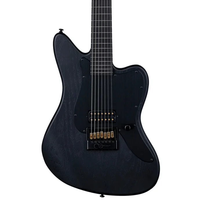 ESP LTD Alex Wade AW-XJ7B Baritone Evertune Open Grain Electric Guitar – Black Satin