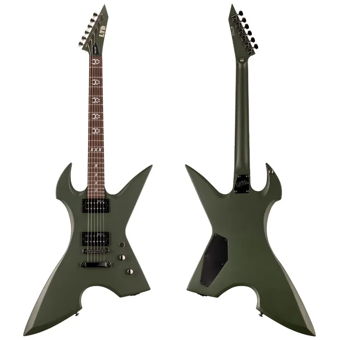ESP LTD MAX-200 Max Cavalera Signature Electric Guitar – Military Green Satin