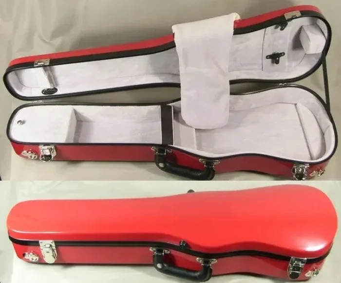 Estuche para violín Bobelock 1007 con forma, rojo/gris