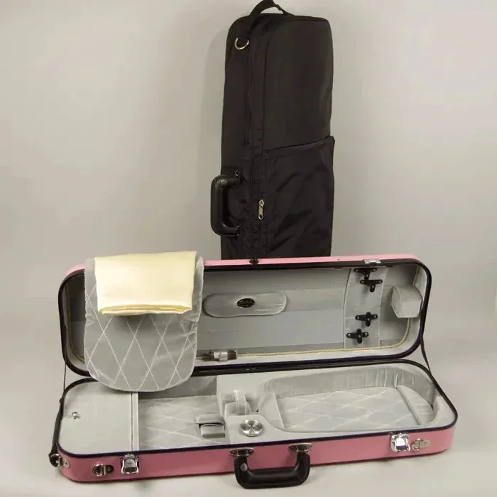 Estuche para violín Bobelock 1060 oblongo, Rosa/Gris