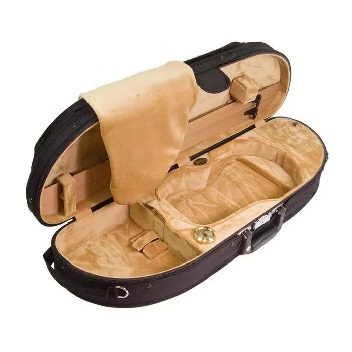 Estuche para violín Bobelock de madera 1047, negro/tostado