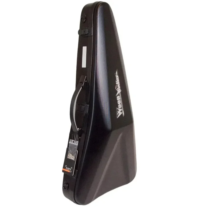 Étui rigide personnalisé Bam Viper pour violons en bois, noir/fibre de carbone