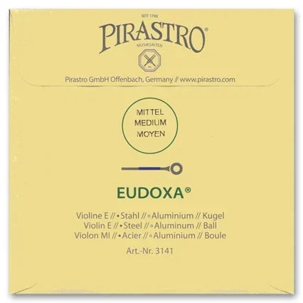 Eudoxa Violin E String – Medium Gauge – Ball (Aluminum-Wound Steel)