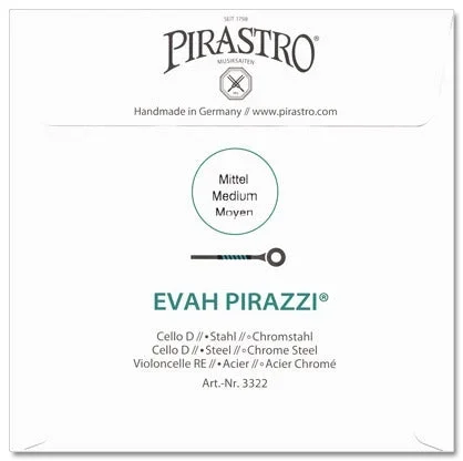 Evah Pirazzi Cello D String – Medium/Mittel Gauge – 4/4