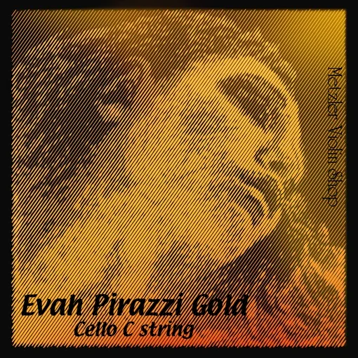 EVAH PIRAZZI GOLD cello C string, tungsten on rope core | Metzler Violins