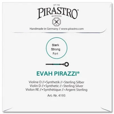 Evah Pirazzi Violin D String – 4/4 – Heavy Gauge (Synthetic/Silver)