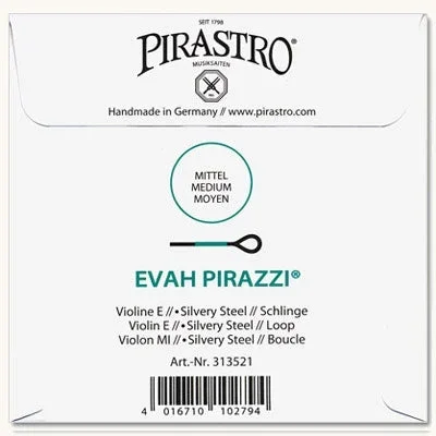 Evah Pirazzi Violin E String – 4/4 – Medium Gauge – Loop (Silvery Steel)
