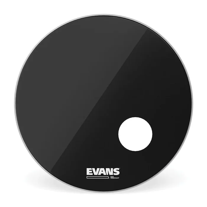 Evans EQ3 Black Resonant Bass Drumhead 18″ w/Offset Port
