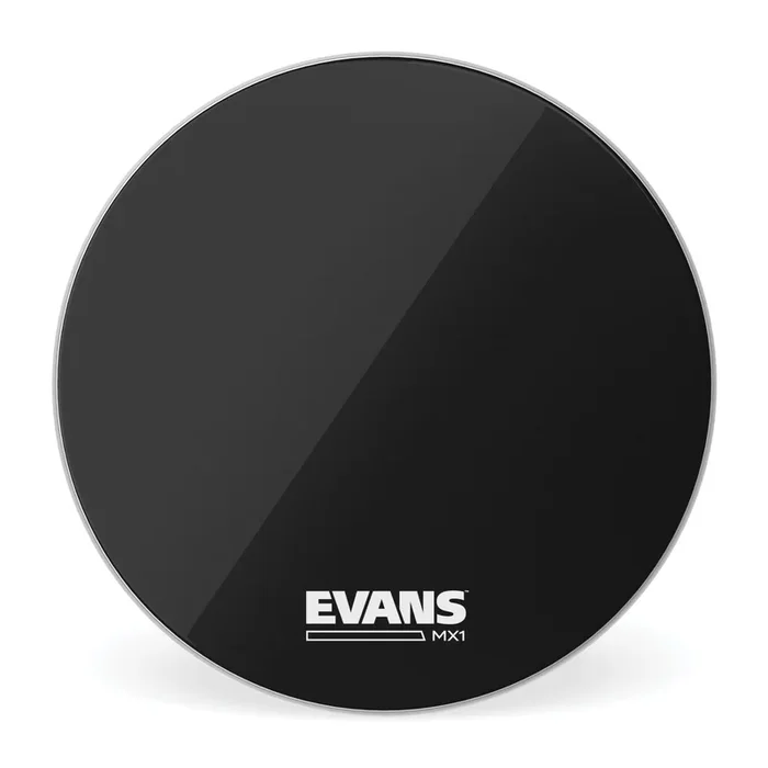 Evans MX1 Black Marching Bass Drum Head, 30 Inch